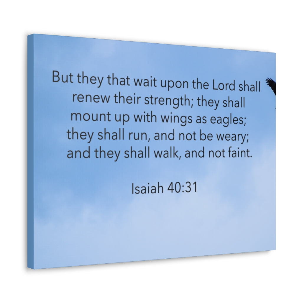 Scripture Walls Renew Their Strength Isaiah 40:31 Bible Verse Canvas Christian Wall Art Ready to Hang Unframed-Express Your Love Gifts