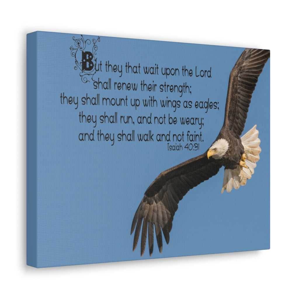 Scripture Walls Renew Their Strength Isaiah 40:31 Bird Bible Verse Canvas Christian Wall Art Ready to Hang Unframed-Express Your Love Gifts