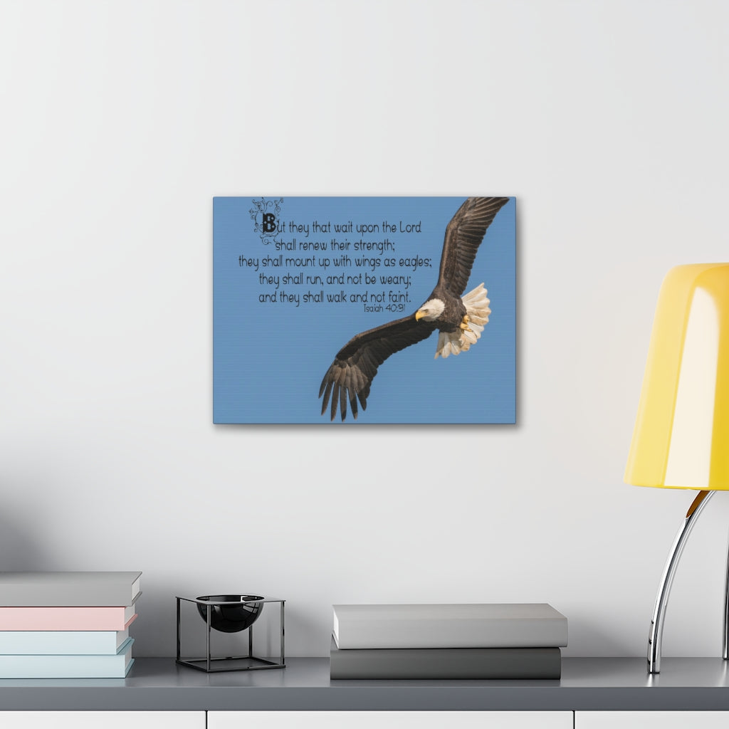 Scripture Walls Renew Their Strength Isaiah 40:31 Bird Bible Verse Canvas Christian Wall Art Ready to Hang Unframed-Express Your Love Gifts