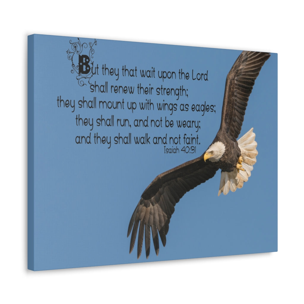 Scripture Walls Renew Their Strength Isaiah 40:31 Bird Bible Verse Canvas Christian Wall Art Ready to Hang Unframed-Express Your Love Gifts