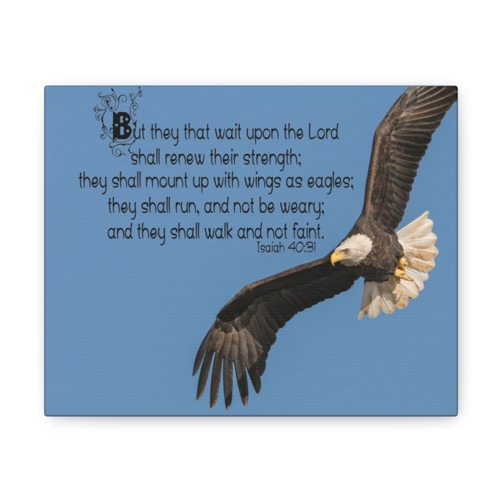 Scripture Walls Renew Their Strength Isaiah 40:31 Bird Bible Verse Canvas Christian Wall Art Ready to Hang Unframed-Express Your Love Gifts