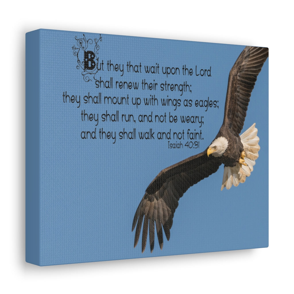 Scripture Walls Renew Their Strength Isaiah 40:31 Bird Bible Verse Canvas Christian Wall Art Ready to Hang Unframed-Express Your Love Gifts