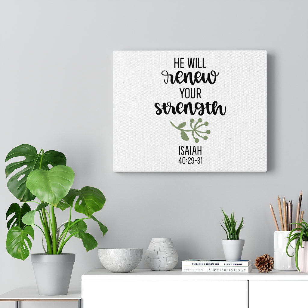 Scripture Walls Renewed Strength Isaiah 40:29-31 Bible Verse Canvas Christian Wall Art Ready to Hang Unframed-Express Your Love Gifts