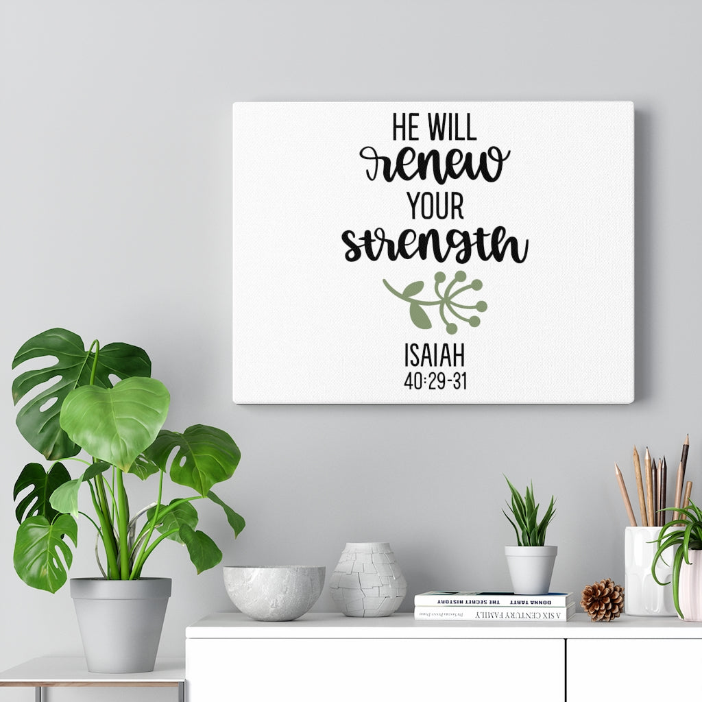 Scripture Walls Renewed Strength Isaiah 40:29-31 Bible Verse Canvas Christian Wall Art Ready to Hang Unframed-Express Your Love Gifts