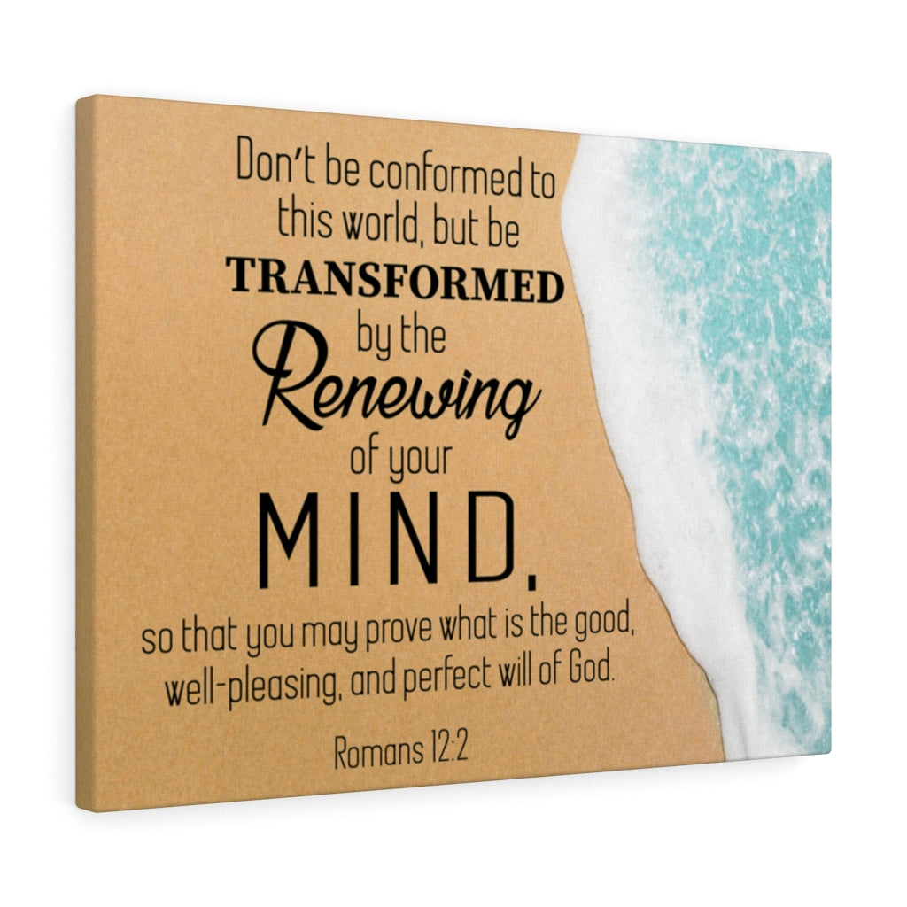 Scripture Walls Renewing of the Mind Canvas Romans 12:2 Bible Verse Canvas Christian Wall Art Ready to Hang Unframed-Express Your Love Gifts