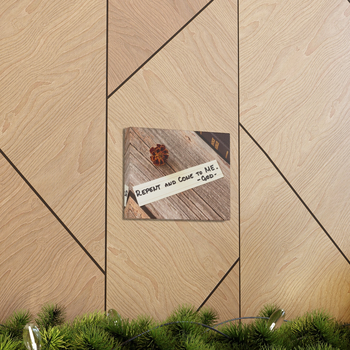 Scripture Walls Repent And Come To Me John 6:37 Bible Verse Canvas Christian Wall Art Ready to Hang Unframed-Express Your Love Gifts