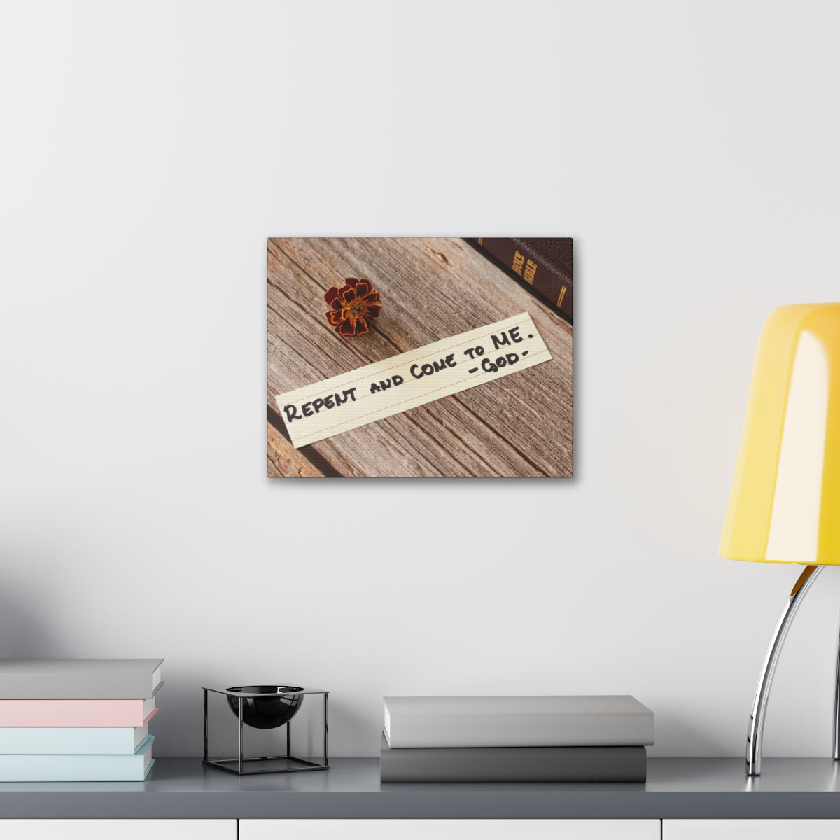 Scripture Walls Repent And Come To Me John 6:37 Bible Verse Canvas Christian Wall Art Ready to Hang Unframed-Express Your Love Gifts