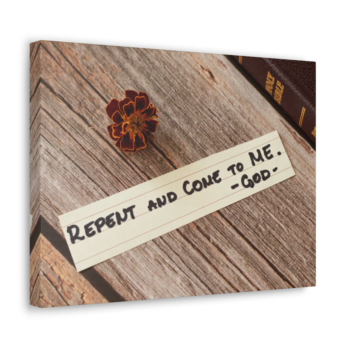 Scripture Walls Repent And Come To Me John 6:37 Bible Verse Canvas Christian Wall Art Ready to Hang Unframed-Express Your Love Gifts