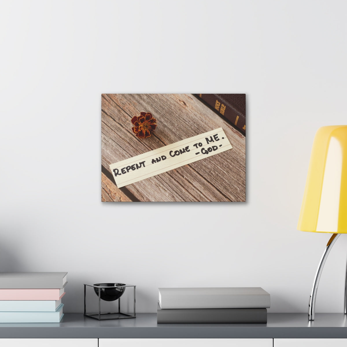 Scripture Walls Repent And Come To Me John 6:37 Bible Verse Canvas Christian Wall Art Ready to Hang Unframed-Express Your Love Gifts