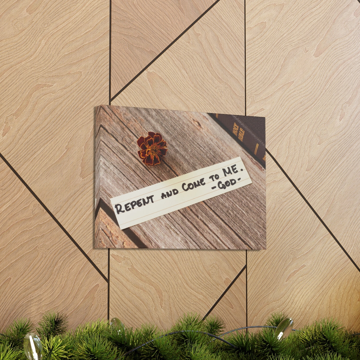 Scripture Walls Repent And Come To Me John 6:37 Bible Verse Canvas Christian Wall Art Ready to Hang Unframed-Express Your Love Gifts