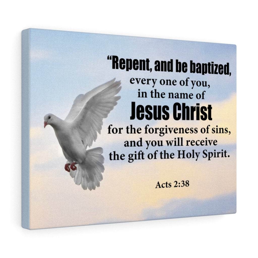 Scripture Walls Repent Be Baptized Acts 2:38 Wall Art Christian Home Decor Unframed-Express Your Love Gifts