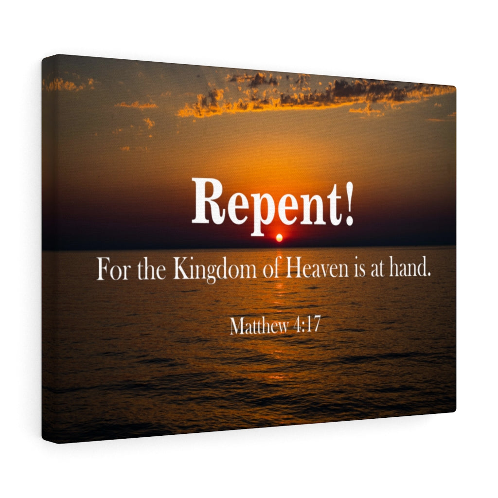 Scripture Walls Repent Matthew 4:17 Christian Home Decor Bible Art Unframed-Express Your Love Gifts