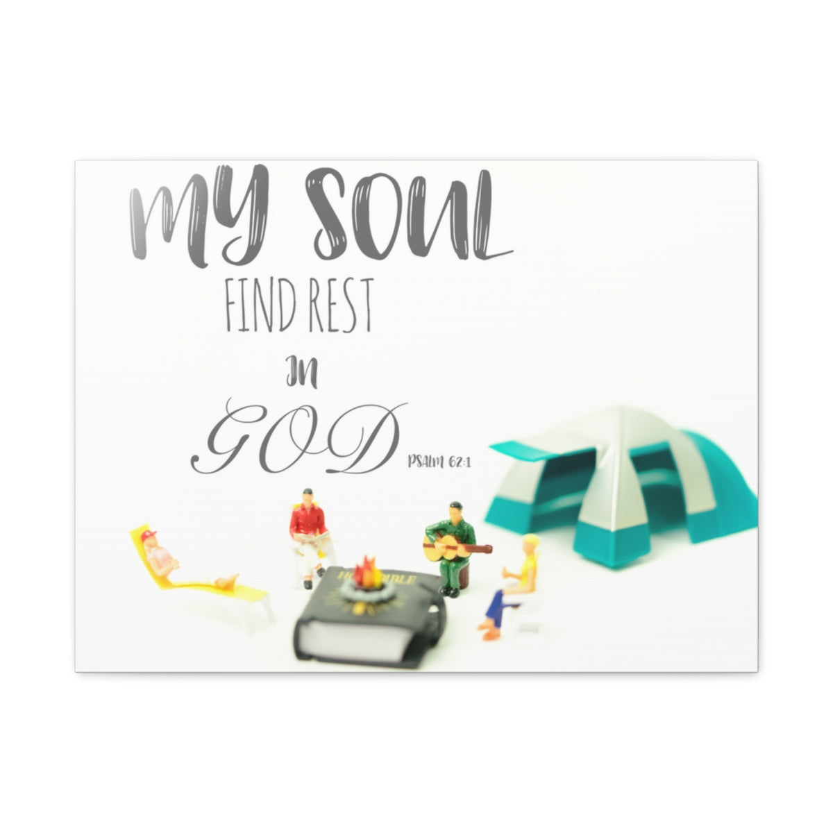 Scripture Walls Rest In God Psalm 62:1 Bible Verse Canvas Christian Wall Art Bible Verse Print Ready To Hang Unframed-Express Your Love Gifts