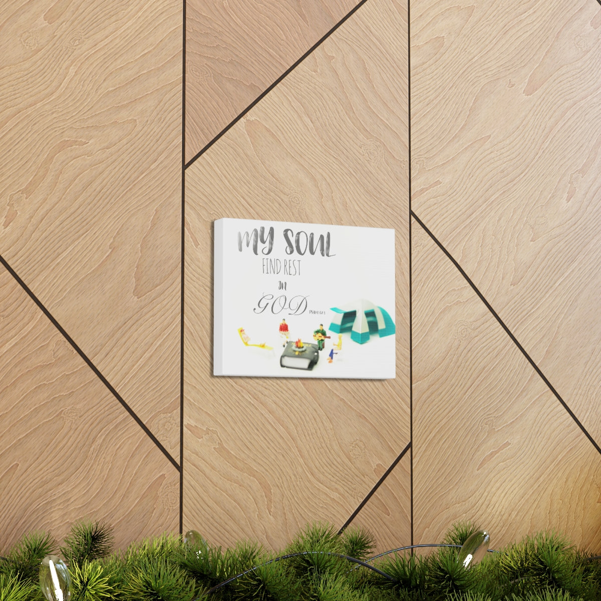 Scripture Walls Rest In God Psalm 62:1 Bible Verse Canvas Christian Wall Art Bible Verse Print Ready To Hang Unframed-Express Your Love Gifts