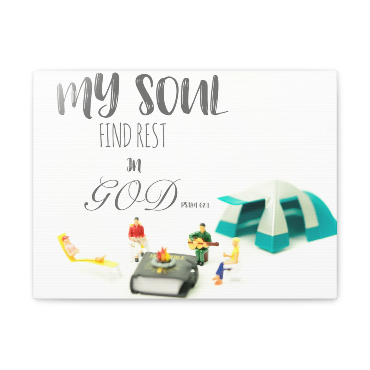 Scripture Walls Rest In God Psalm 62:1 Bible Verse Canvas Christian Wall Art Bible Verse Print Ready To Hang Unframed-Express Your Love Gifts