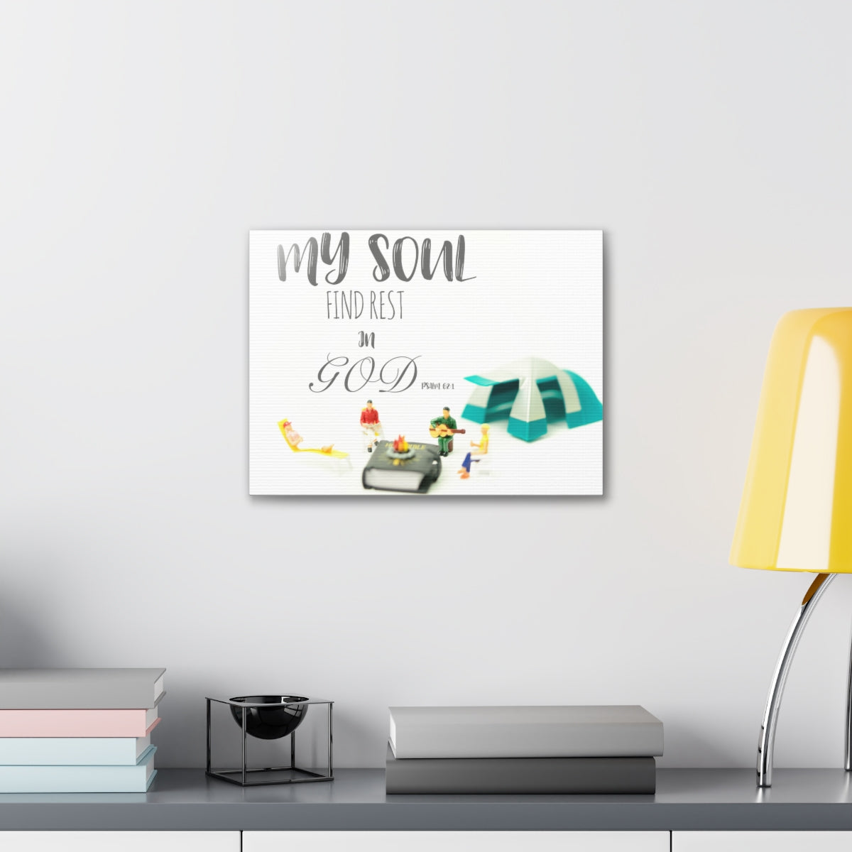 Scripture Walls Rest In God Psalm 62:1 Bible Verse Canvas Christian Wall Art Bible Verse Print Ready To Hang Unframed-Express Your Love Gifts