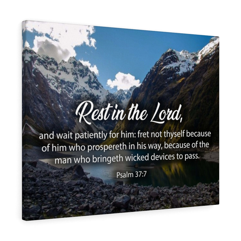 Scripture Walls Rest in The Lord Psalm 37:7 Christian Home Decor Bible Art Unframed-Express Your Love Gifts