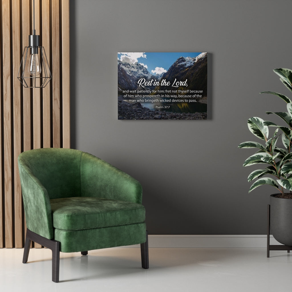 Scripture Walls Rest in The Lord Psalm 37:7 Christian Home Decor Bible Art Unframed-Express Your Love Gifts