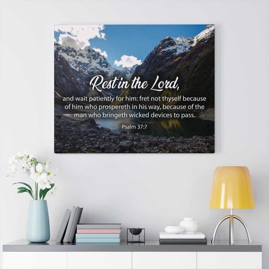 Scripture Walls Rest in The Lord Psalm 37:7 Christian Home Decor Bible Art Unframed-Express Your Love Gifts