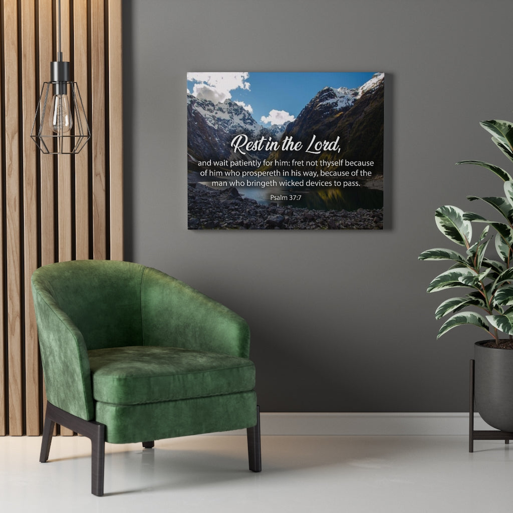 Scripture Walls Rest in The Lord Psalm 37:7 Christian Home Decor Bible Art Unframed-Express Your Love Gifts