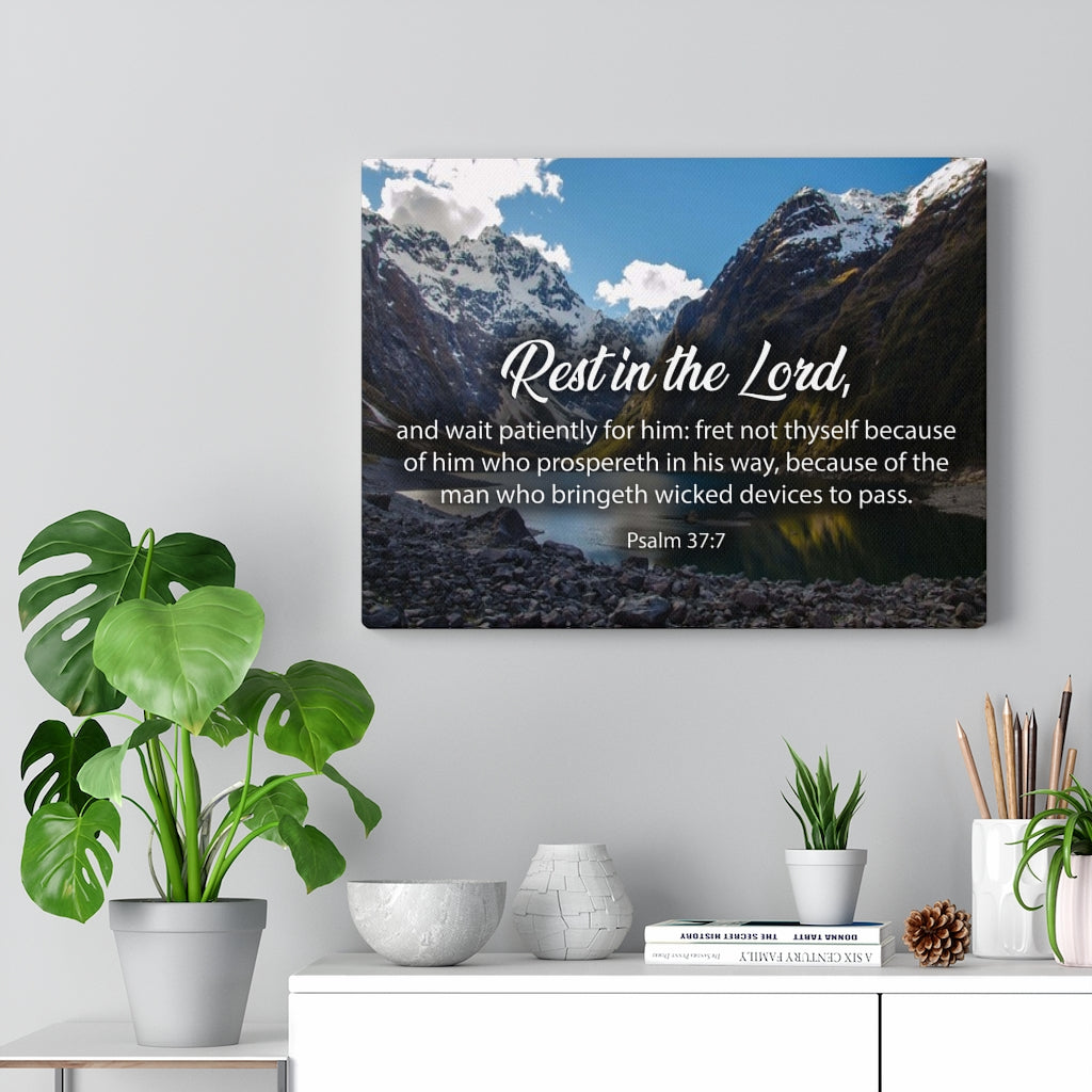 Scripture Walls Rest in The Lord Psalm 37:7 Christian Home Decor Bible Art Unframed-Express Your Love Gifts