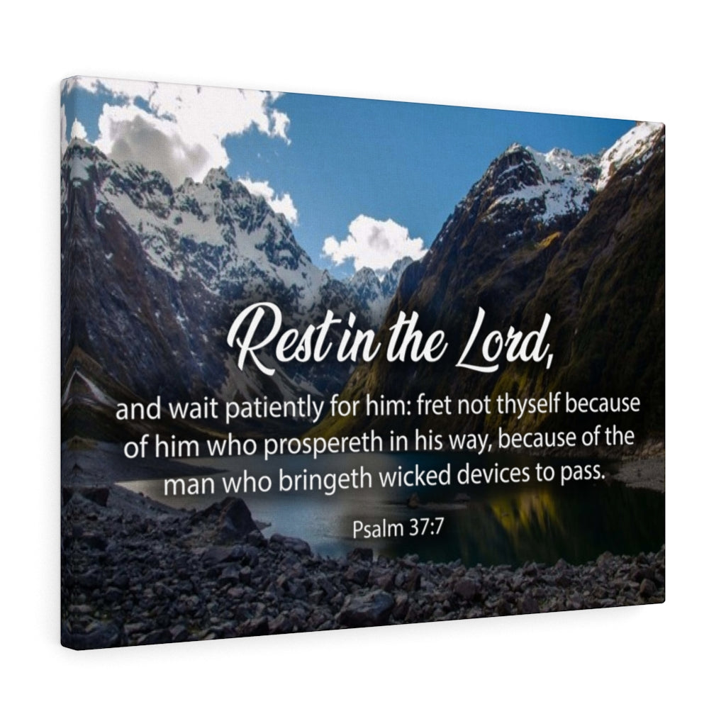 Scripture Walls Rest in The Lord Psalm 37:7 Christian Home Decor Bible Art Unframed-Express Your Love Gifts