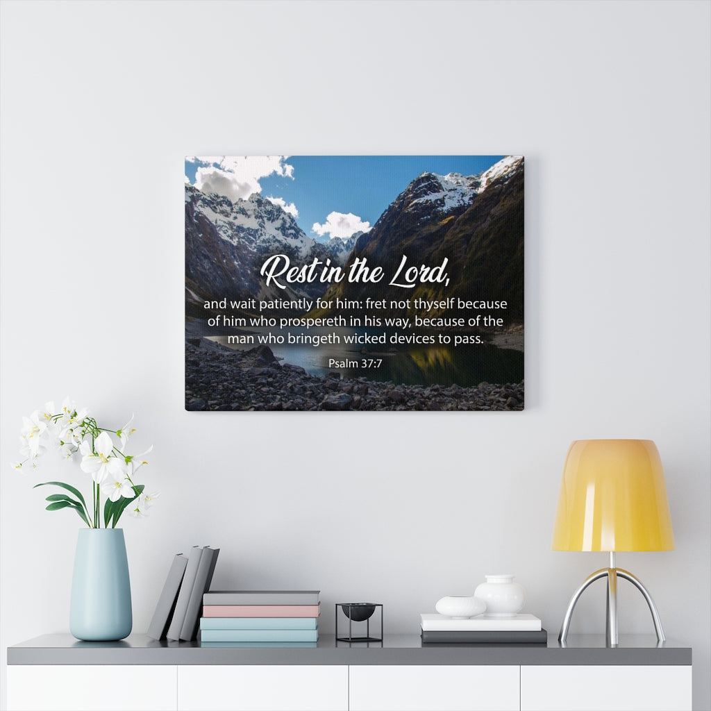 Scripture Walls Rest in The Lord Psalm 37:7 Christian Home Decor Bible Art Unframed-Express Your Love Gifts
