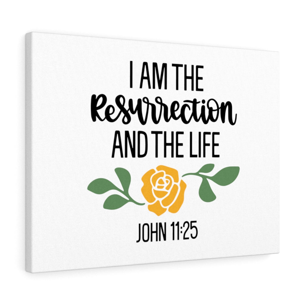 Scripture Walls Resurrection John 11:25 Bible Verse Canvas Christian Wall Art Ready to Hang Unframed-Express Your Love Gifts