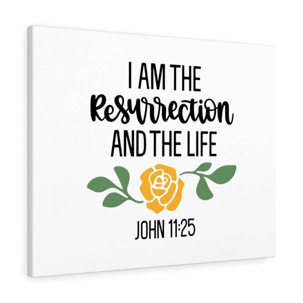 Scripture Walls Resurrection John 11:25 Bible Verse Canvas Christian Wall Art Ready to Hang Unframed-Express Your Love Gifts