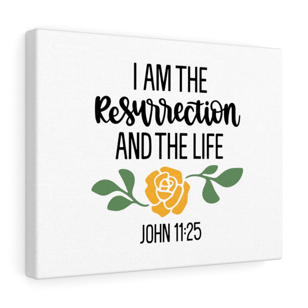 Scripture Walls Resurrection John 11:25 Bible Verse Canvas Christian Wall Art Ready to Hang Unframed-Express Your Love Gifts