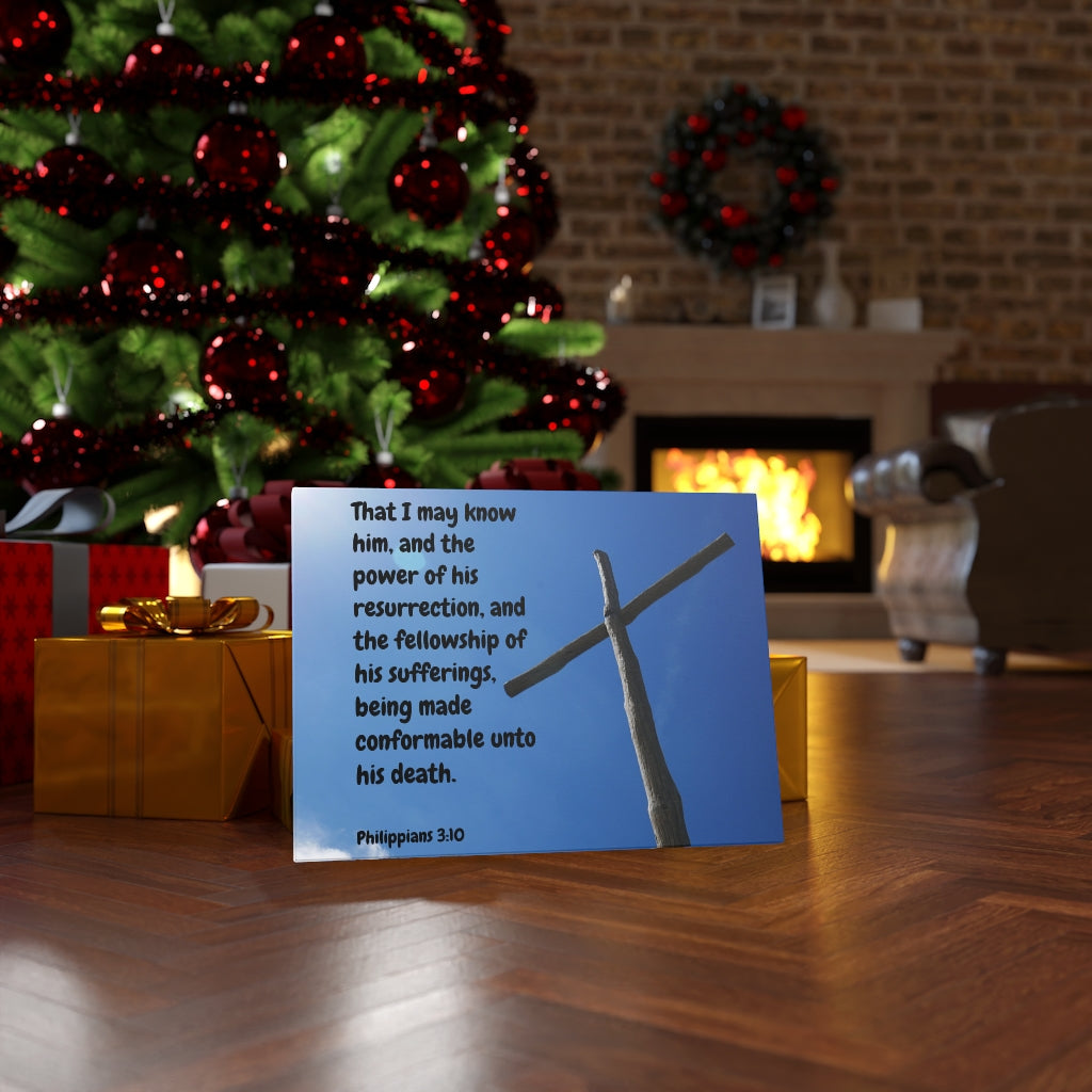 Scripture Walls Resurrection Philippians 3:10 Bible Verse Canvas Christian Wall Art Ready to Hang Unframed-Express Your Love Gifts