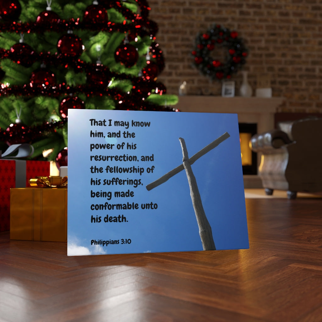 Scripture Walls Resurrection Philippians 3:10 Bible Verse Canvas Christian Wall Art Ready to Hang Unframed-Express Your Love Gifts