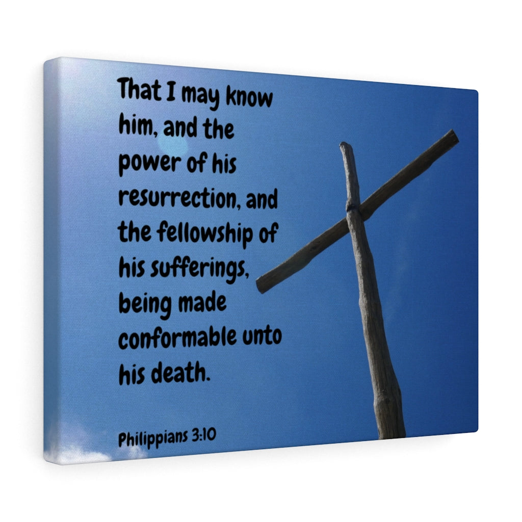 Scripture Walls Resurrection Philippians 3:10 Bible Verse Canvas Christian Wall Art Ready to Hang Unframed-Express Your Love Gifts