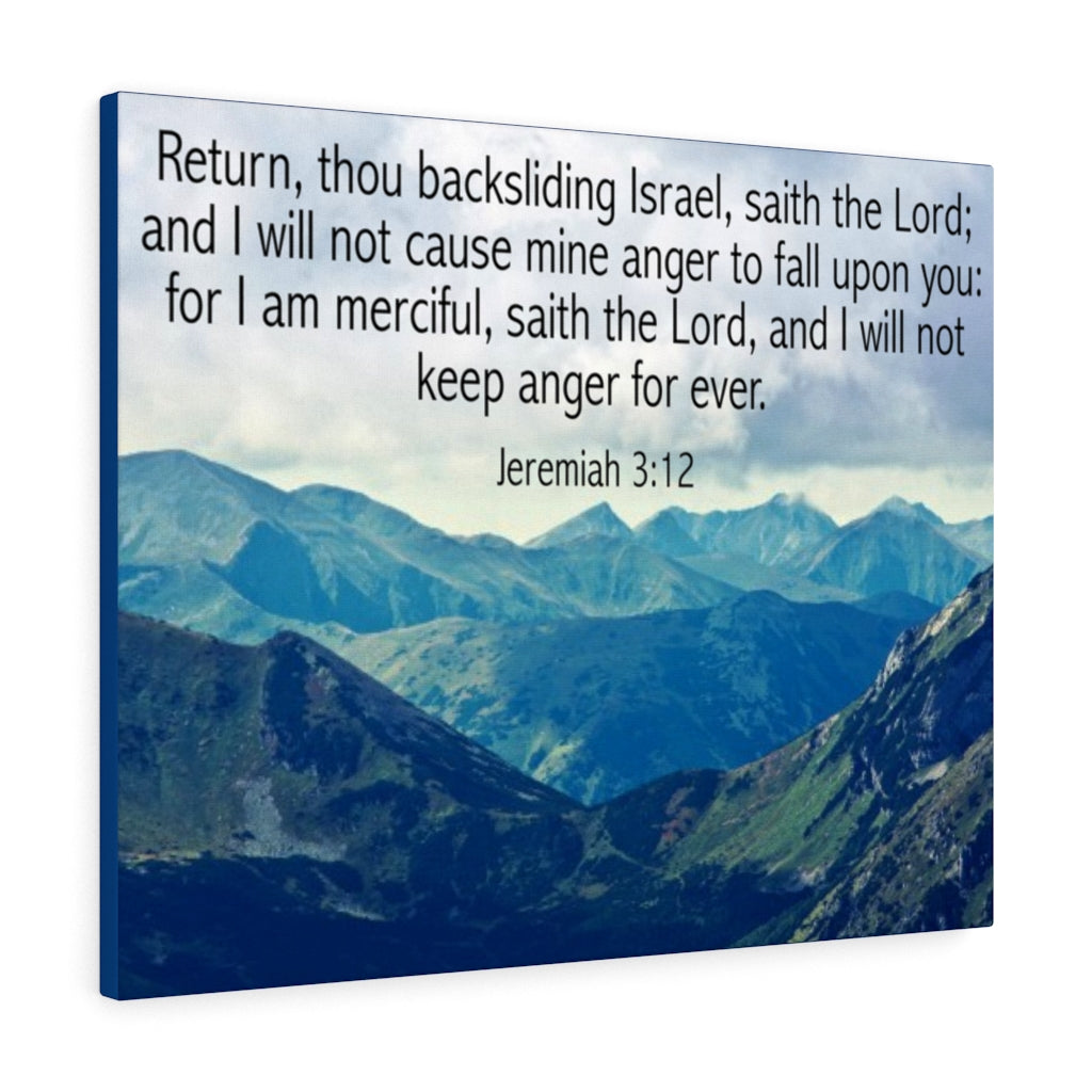 Scripture Walls Return Jeremiah 3:12 Bible Verse Canvas Christian Wall Art Ready to Hang Unframed-Express Your Love Gifts