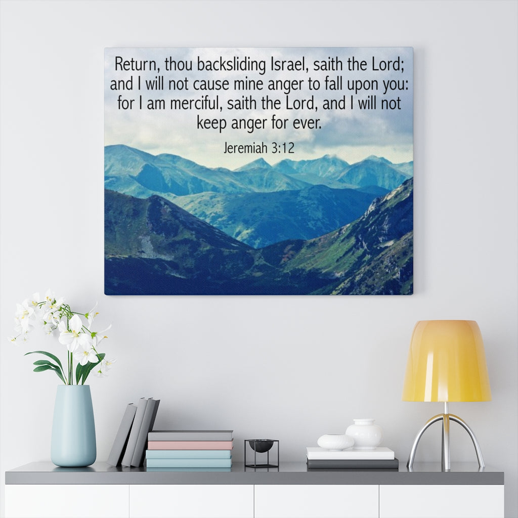 Scripture Walls Return Jeremiah 3:12 Bible Verse Canvas Christian Wall Art Ready to Hang Unframed-Express Your Love Gifts
