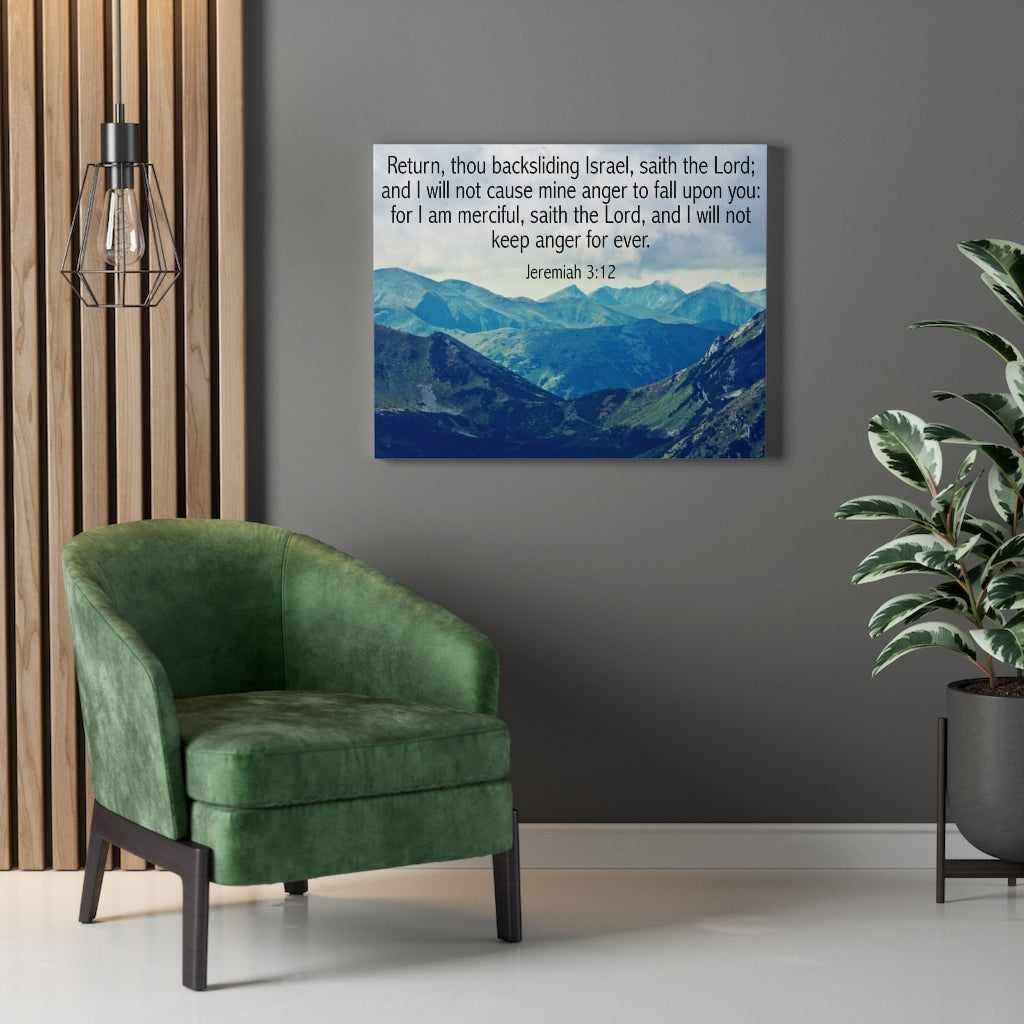 Scripture Walls Return Jeremiah 3:12 Bible Verse Canvas Christian Wall Art Ready to Hang Unframed-Express Your Love Gifts