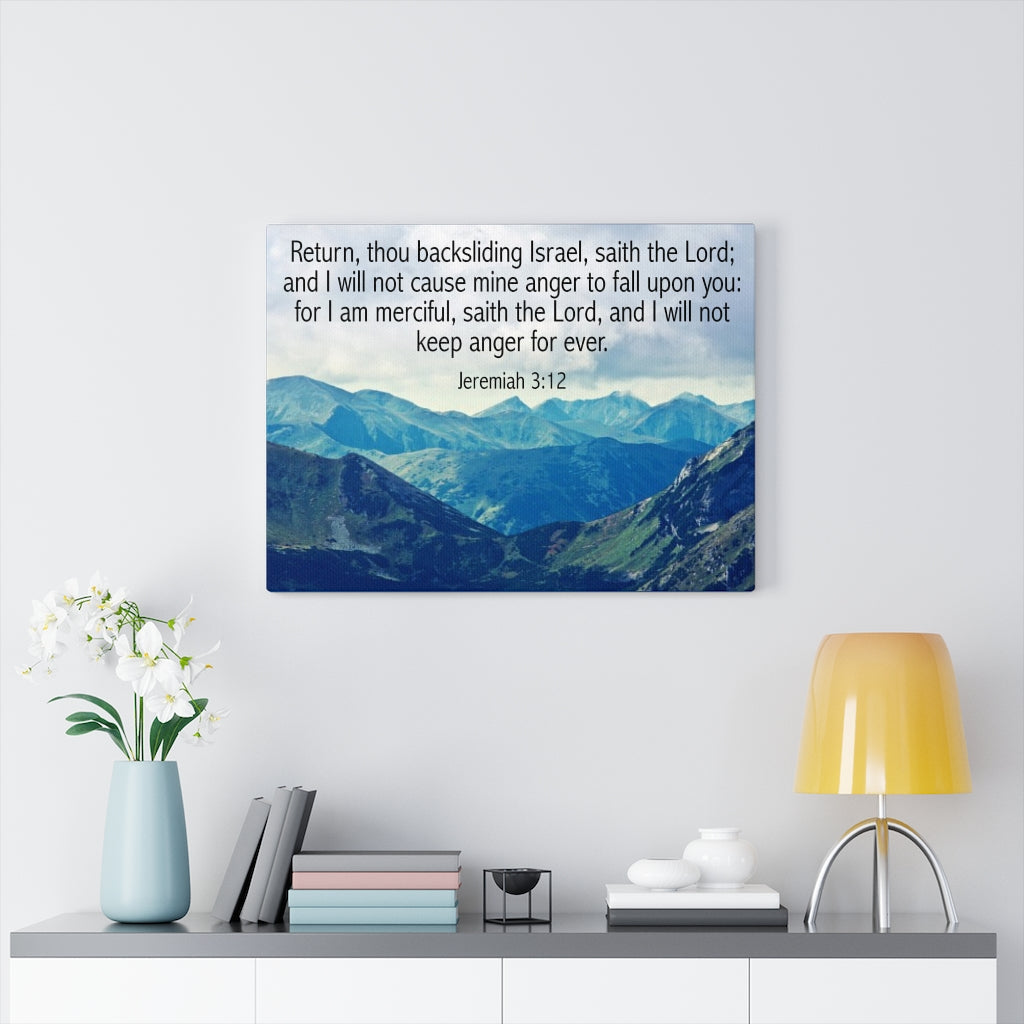 Scripture Walls Return Jeremiah 3:12 Bible Verse Canvas Christian Wall Art Ready to Hang Unframed-Express Your Love Gifts