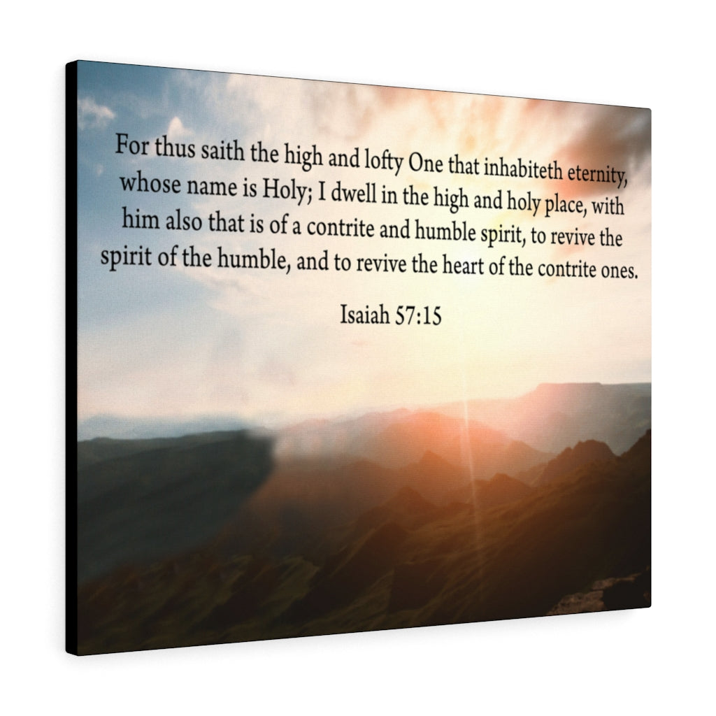 Scripture Walls Revive The Heart Isaiah 57:15 Bible Verse Canvas Christian Wall Art Ready to Hang Unframed-Express Your Love Gifts