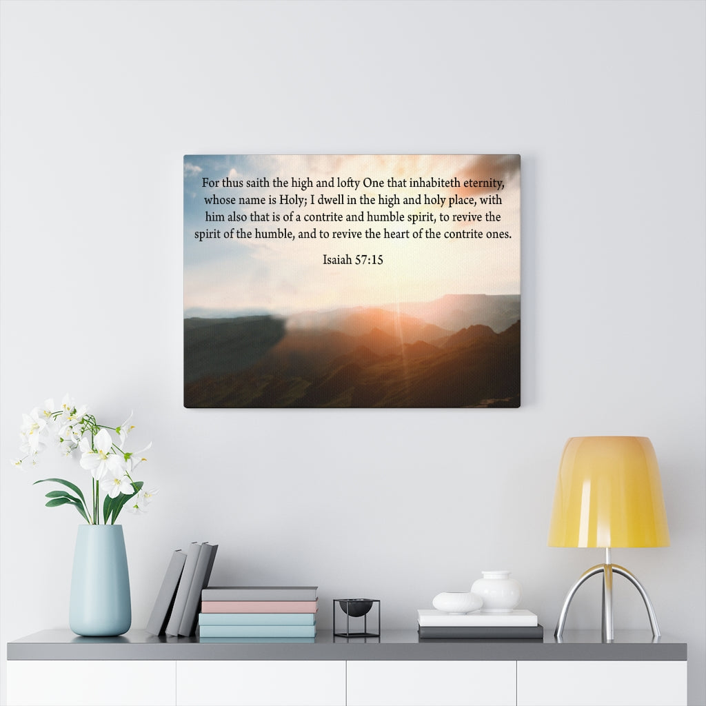 Scripture Walls Revive The Heart Isaiah 57:15 Bible Verse Canvas Christian Wall Art Ready to Hang Unframed-Express Your Love Gifts