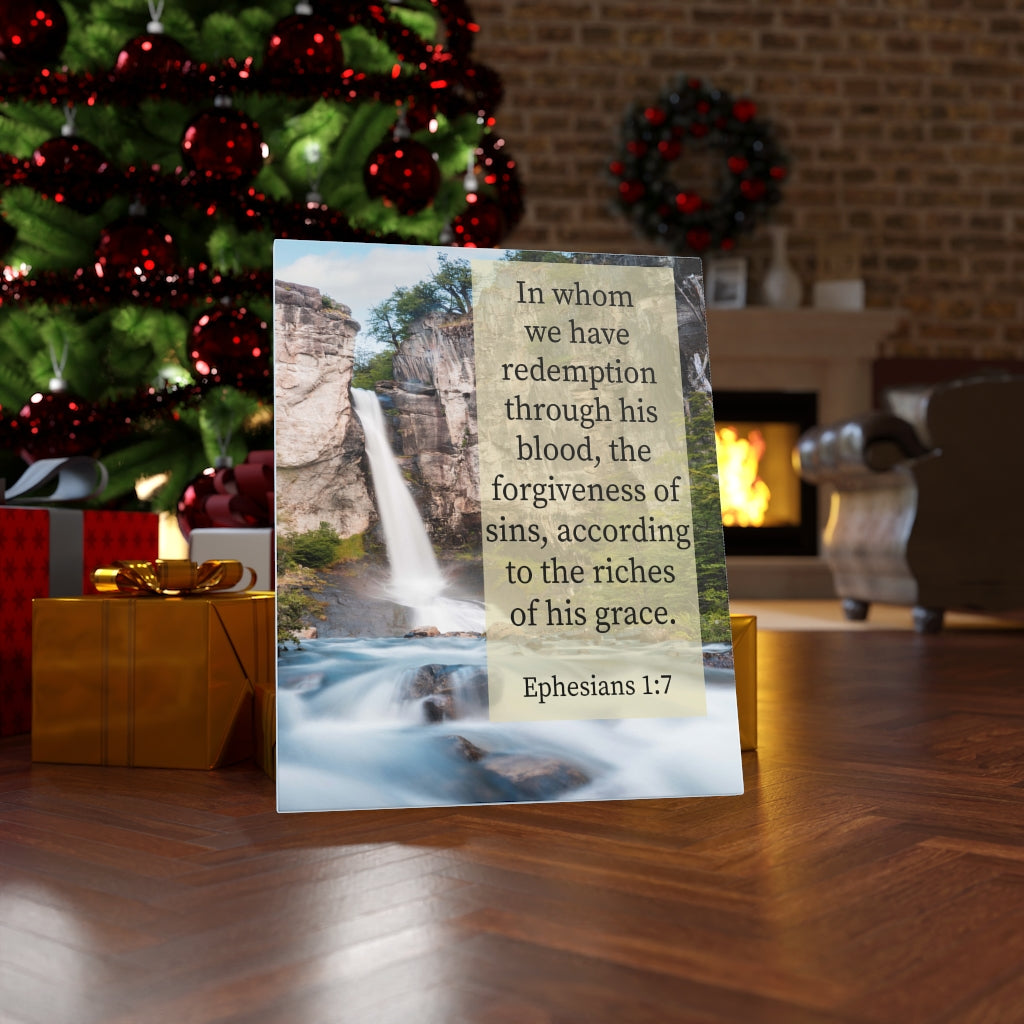 Scripture Walls Riches of His Grace Ephesians 1:7 Bible Verse Canvas Christian Wall Art Ready to Hang Unframed-Express Your Love Gifts