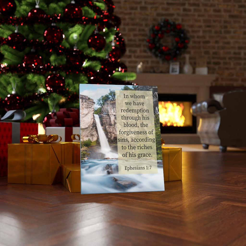 Scripture Walls Riches of His Grace Ephesians 1:7 Bible Verse Canvas Christian Wall Art Ready to Hang Unframed-Express Your Love Gifts