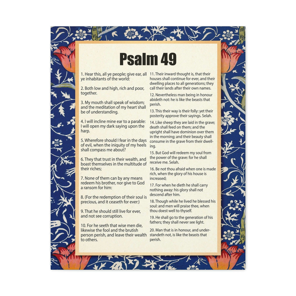 Scripture Walls Riches Will Not Last Psalm 49:17 Christian Wall Art Bible Verse Print Ready to Hang Unframed-Express Your Love Gifts
