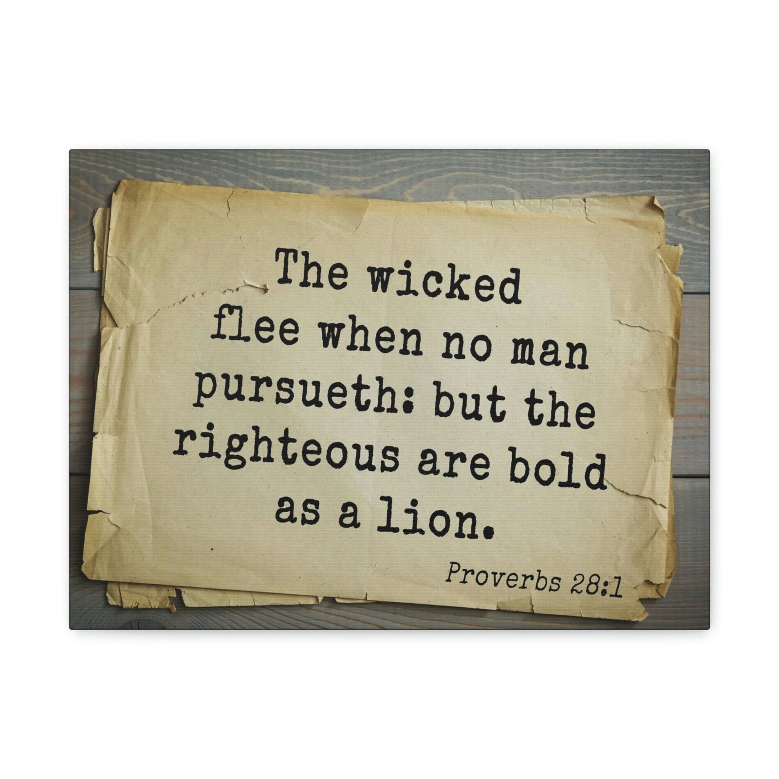 Scripture Walls Righteous Are Bold Proverbs 28:1 Bible Verse Canvas Christian Wall Art Bible Verse Print Ready To Hang Unframed-Express Your Love Gifts