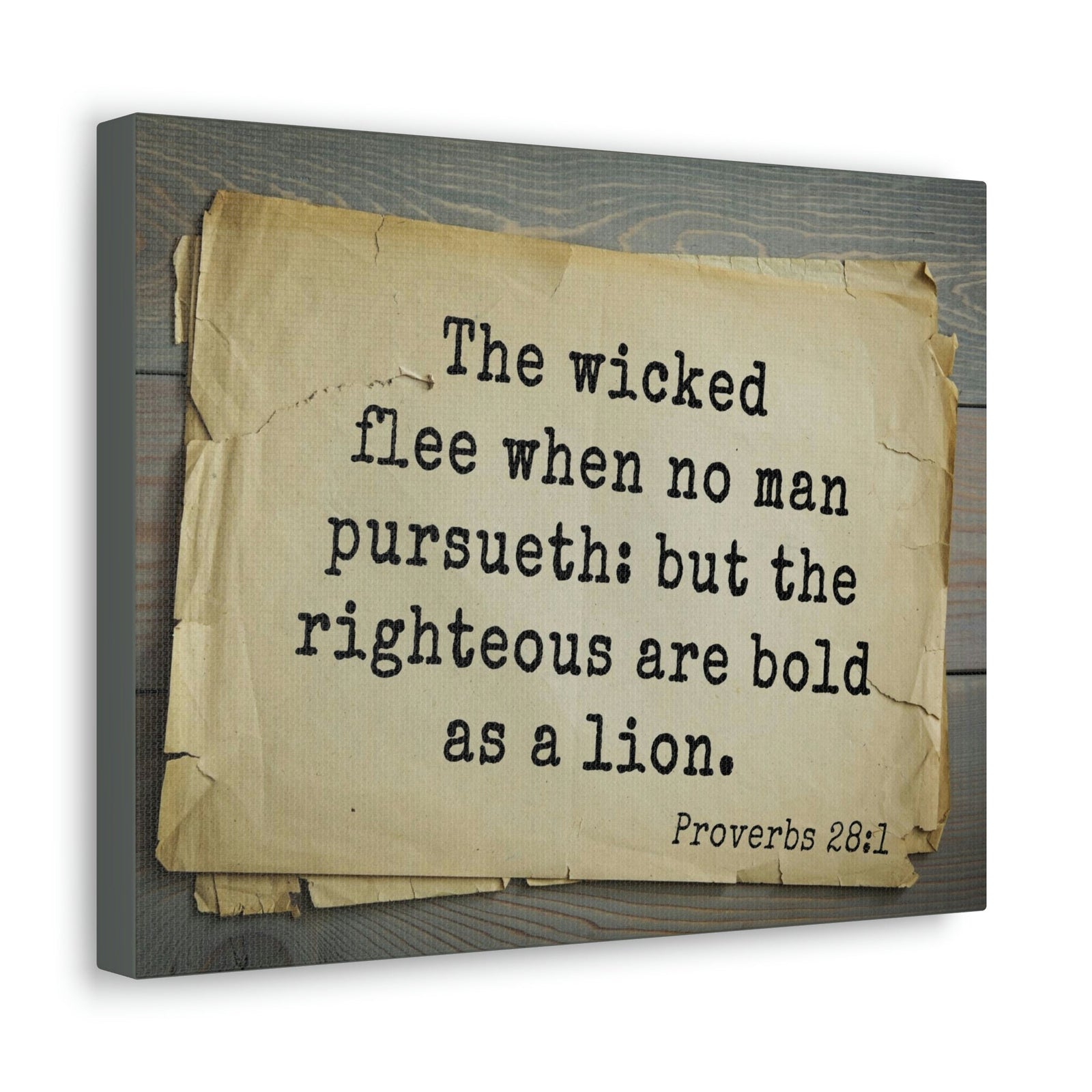 Scripture Walls Righteous Are Bold Proverbs 28:1 Bible Verse Canvas Christian Wall Art Bible Verse Print Ready To Hang Unframed-Express Your Love Gifts