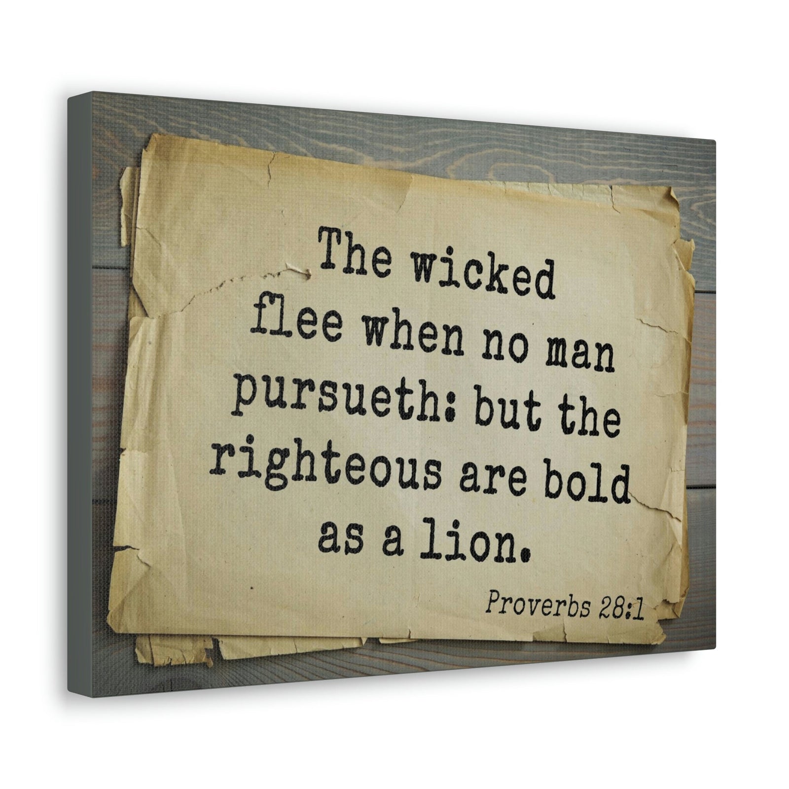 Scripture Walls Righteous Are Bold Proverbs 28:1 Bible Verse Canvas Christian Wall Art Bible Verse Print Ready To Hang Unframed-Express Your Love Gifts
