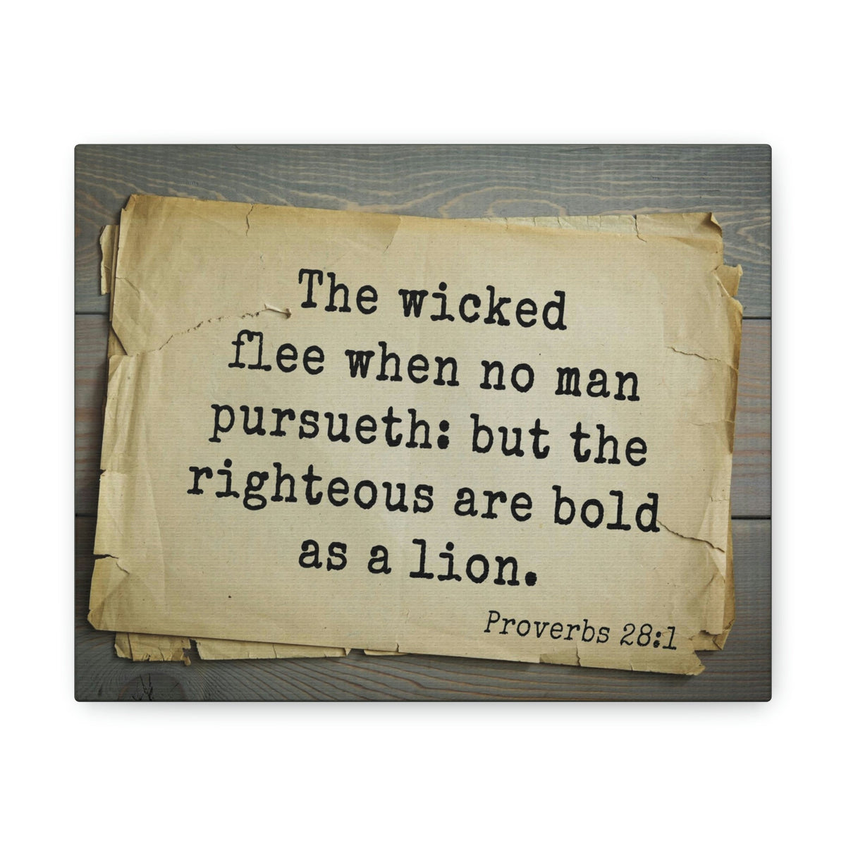 Scripture Walls Righteous Are Bold Proverbs 28:1 Bible Verse Canvas Christian Wall Art Bible Verse Print Ready To Hang Unframed-Express Your Love Gifts