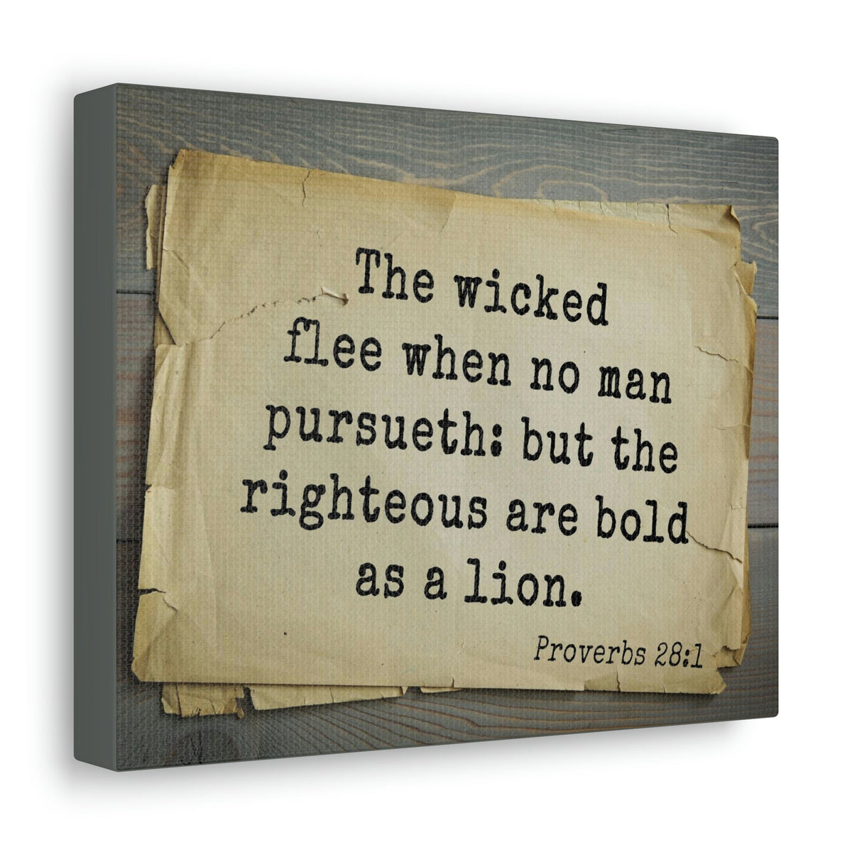 Scripture Walls Righteous Are Bold Proverbs 28:1 Bible Verse Canvas Christian Wall Art Bible Verse Print Ready To Hang Unframed-Express Your Love Gifts
