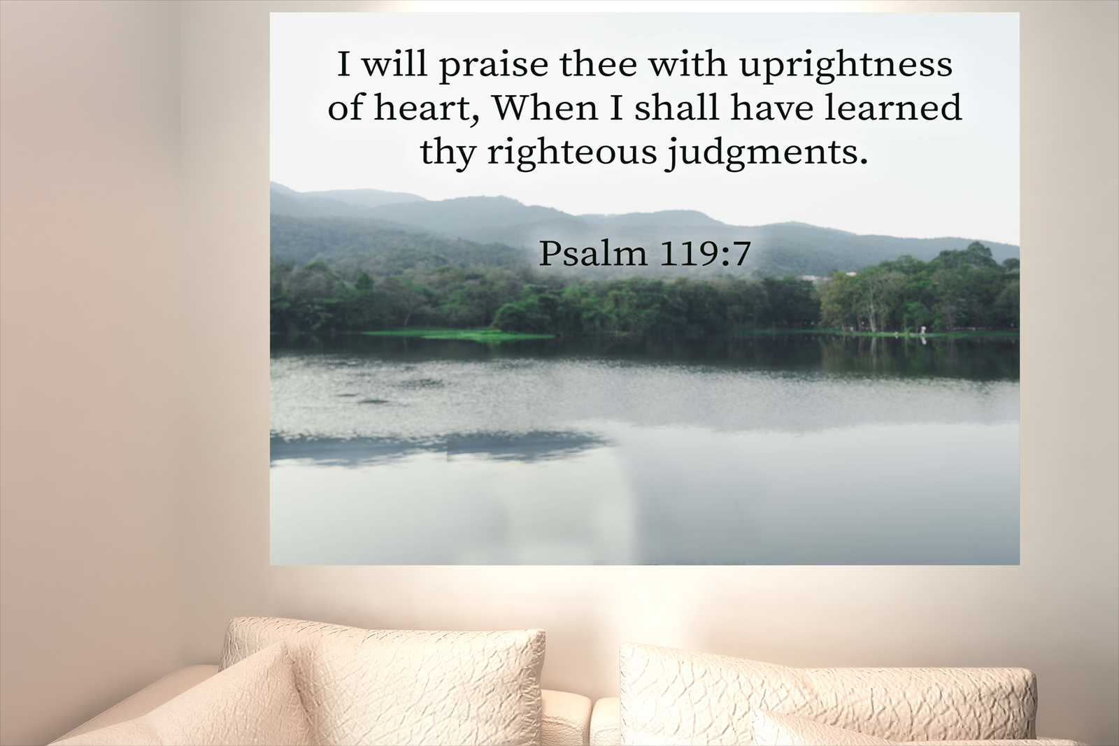 Scripture Walls Righteous Judgments Psalm 119:7 Christian Home Decor Bible Art Unframed-Express Your Love Gifts