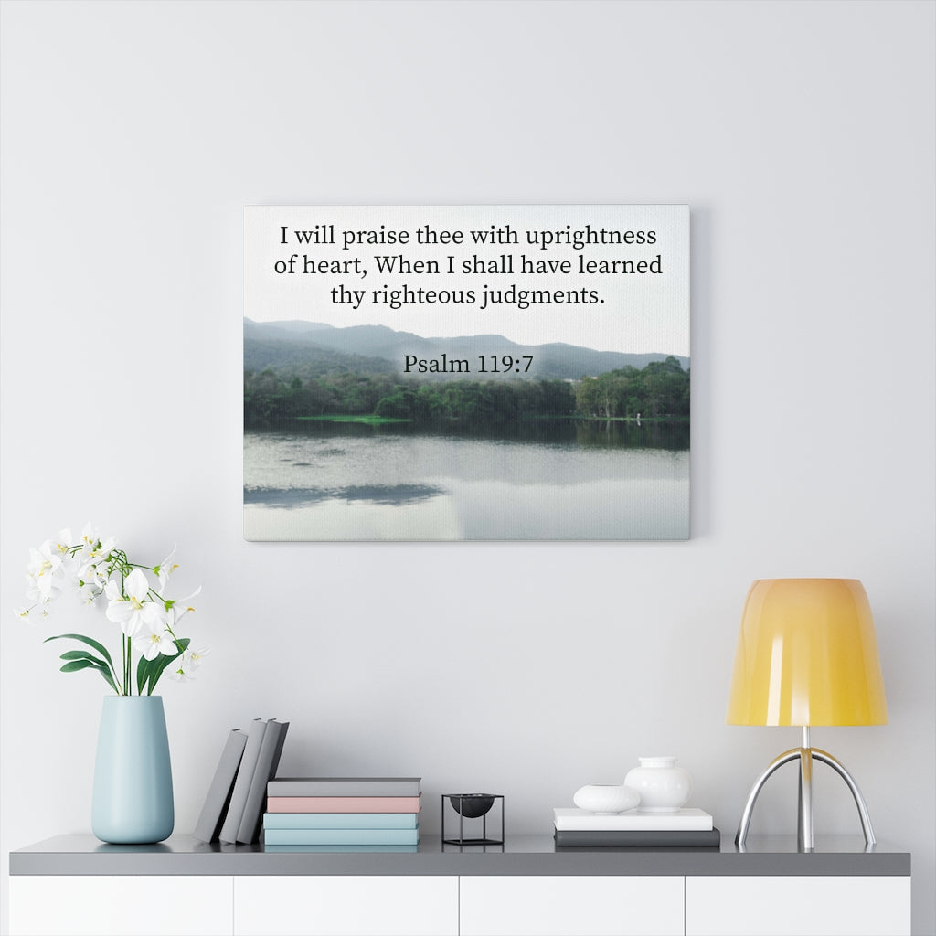 Scripture Walls Righteous Judgments Psalm 119:7 Christian Home Decor Bible Art Unframed-Express Your Love Gifts