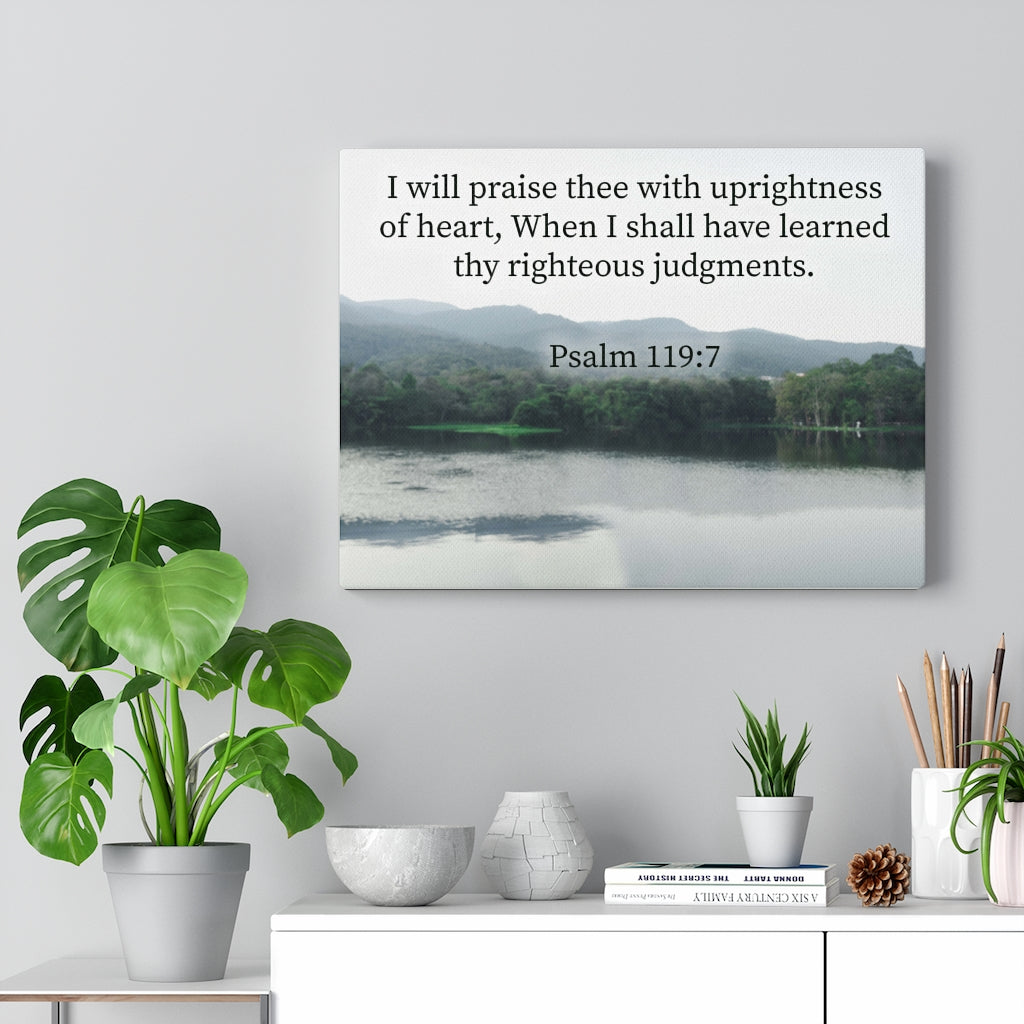 Scripture Walls Righteous Judgments Psalm 119:7 Christian Home Decor Bible Art Unframed-Express Your Love Gifts